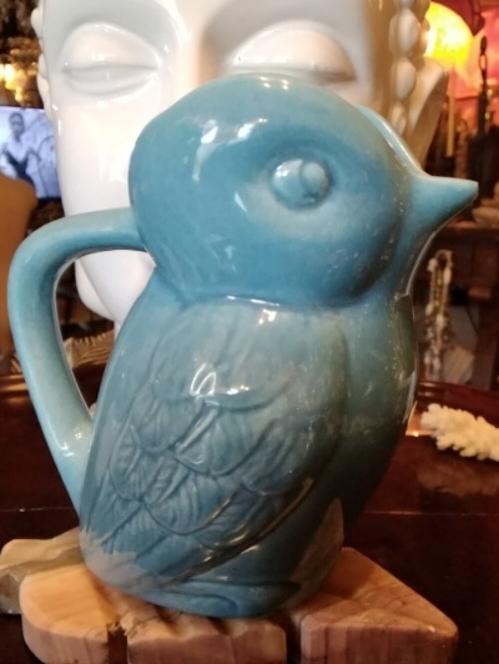 Vintage Mid Century Artistic Potteries California Bird Owl Creamer Pitcher 709